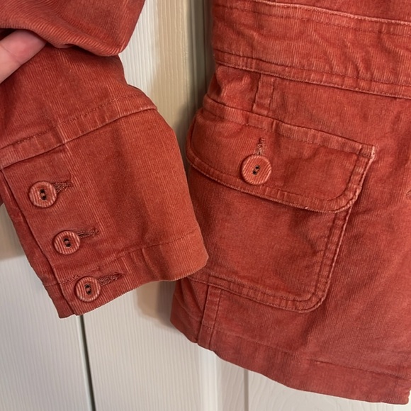 Axcess Liz Claiborne size 4 Peach Pink Y2K Corduroy Jacket J1 - Picture 3 of 7